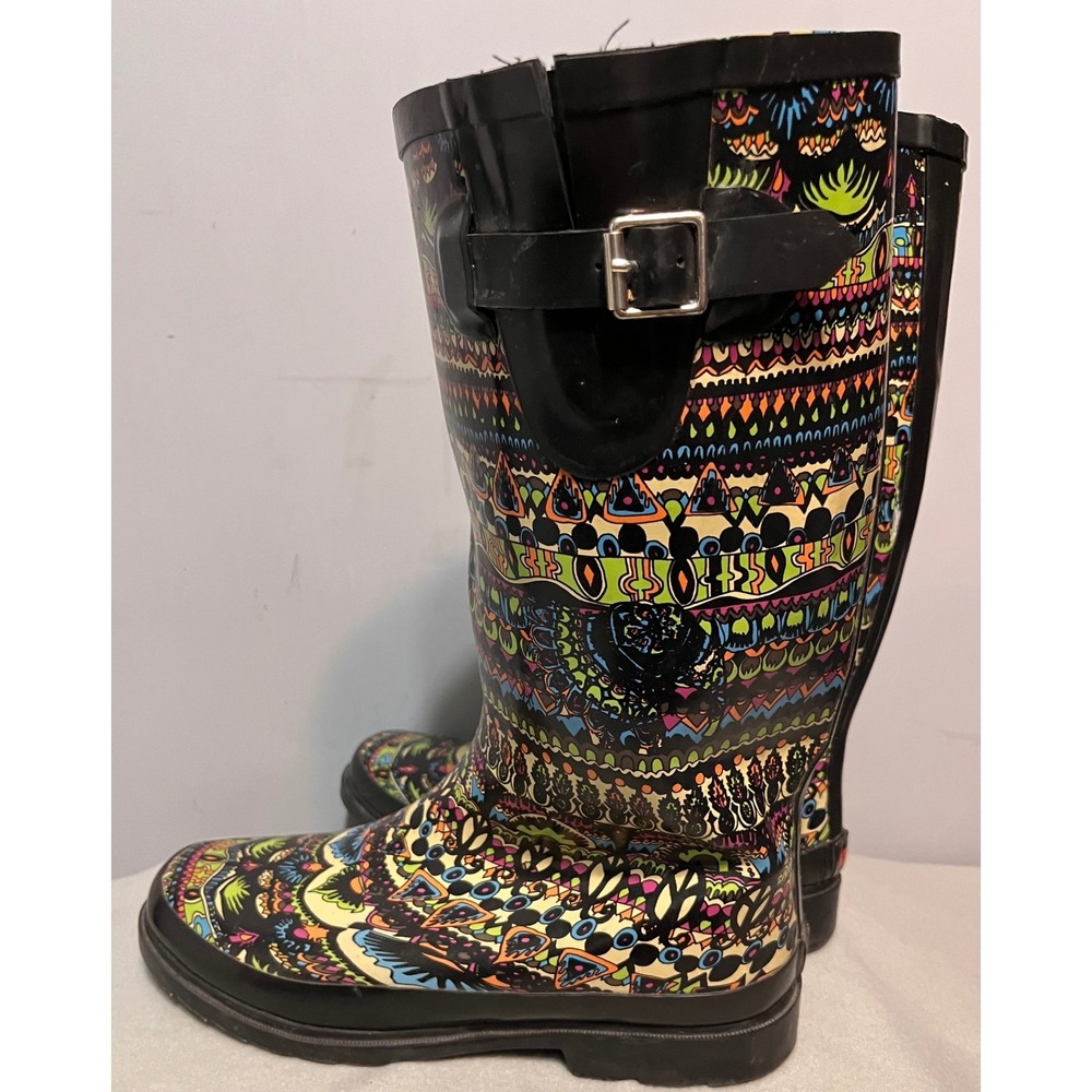 Sakroots Womens Rhythm Rubber Rain/Snow Boots Multicolor Sz 10 Tribal Geometric - Picture 5 of 10